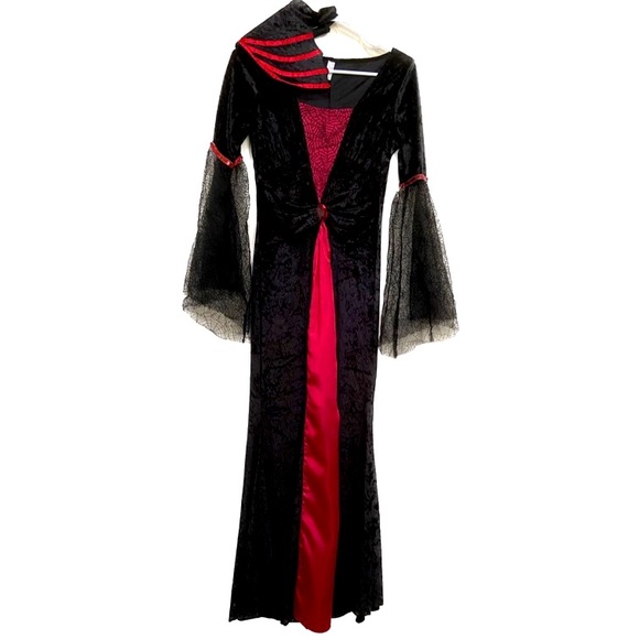CostumesUSA Adult Halloween Countess Vampiretta Vampire Dress & Collar Sz S - Picture 5 of 7